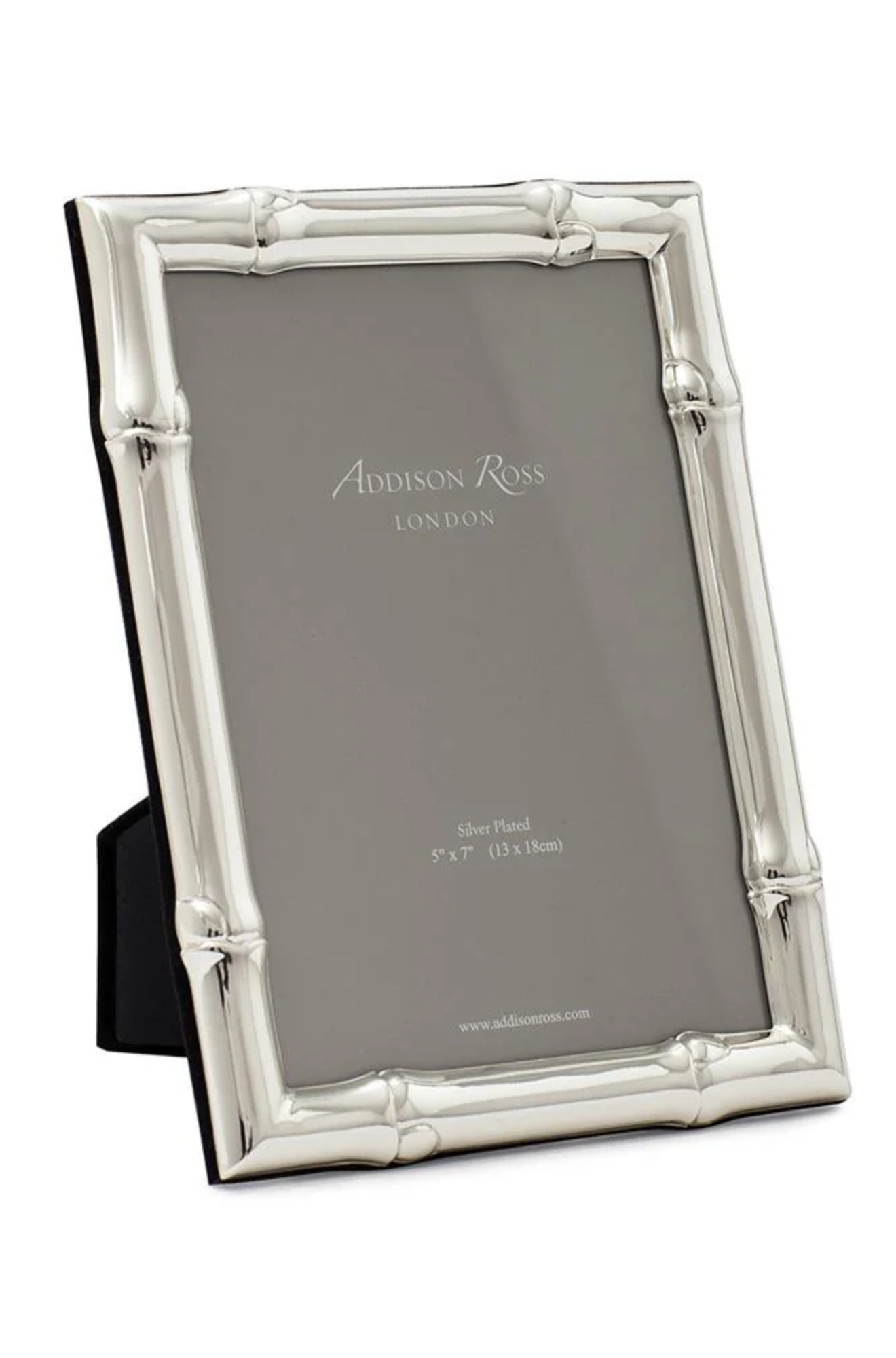 Wide Bamboo Silver Plated Photo Frame