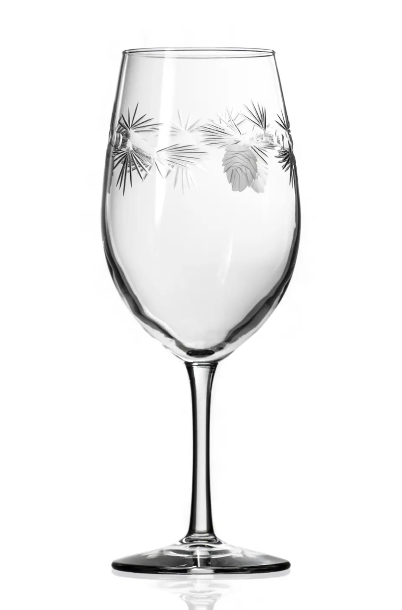 Icy Pine All Purpose Wine Glass 18oz – Engraved Design - Set of 4