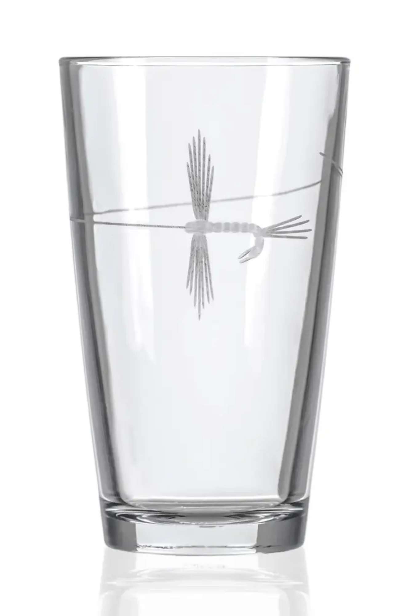 Fly Fishing Pint Glass 16oz - set of 4