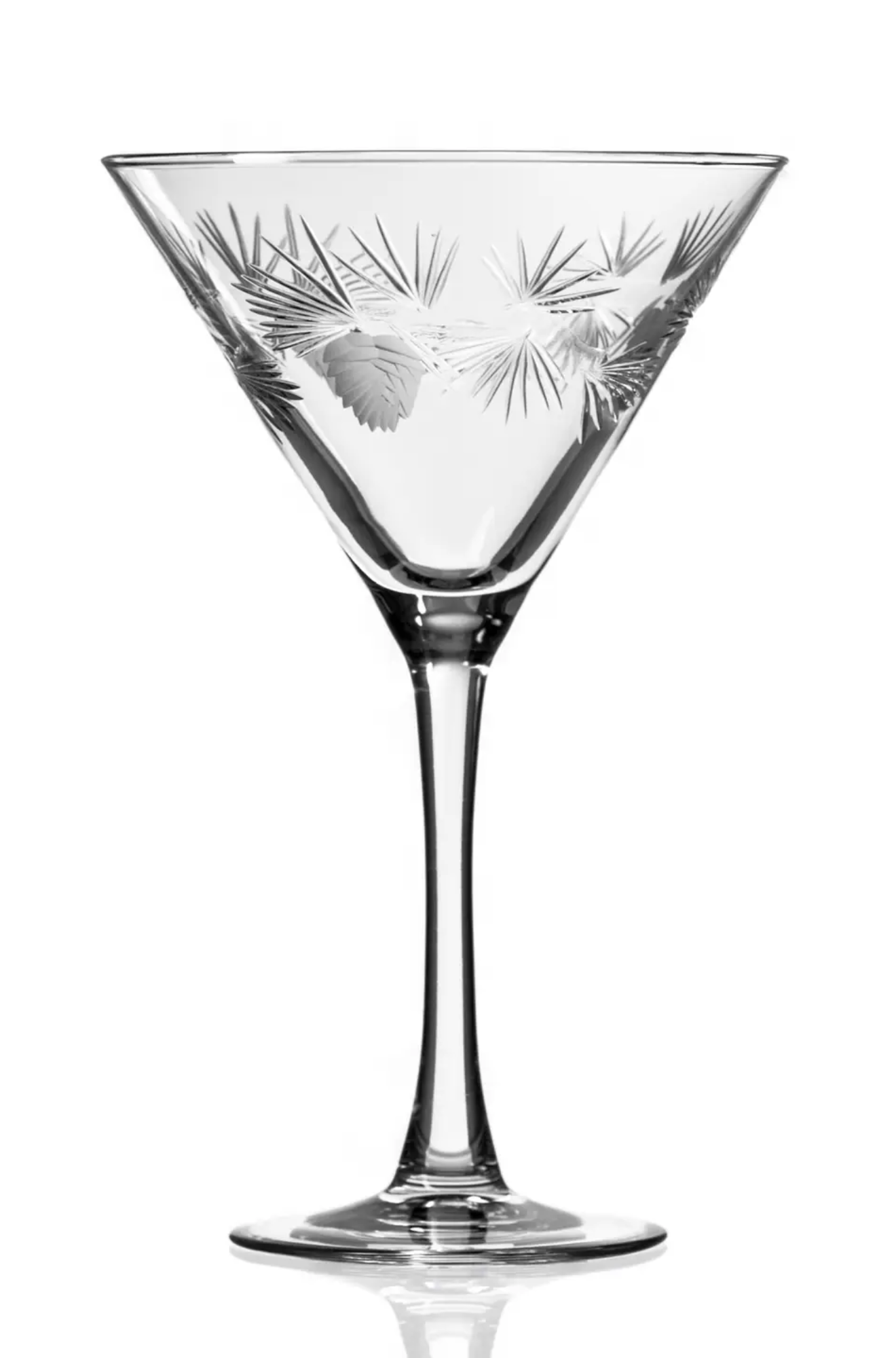 Icy Pine Martini Glass 10oz – Engraved Cocktail Glass - Set of 4