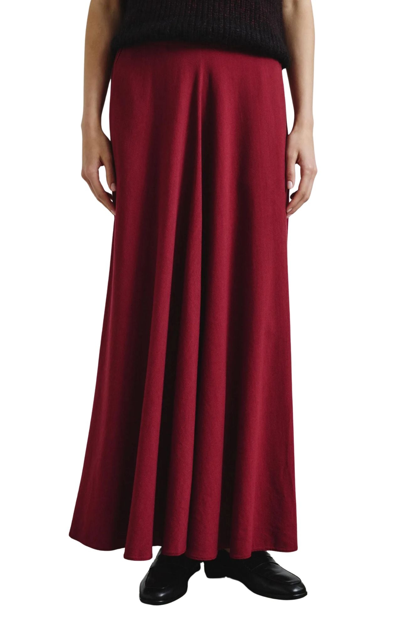 Crepe flannel skirt