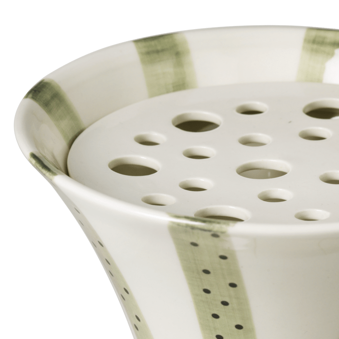 Kähler - Signature - 7.9" Ceramic Vase w/ Arrangement Plate