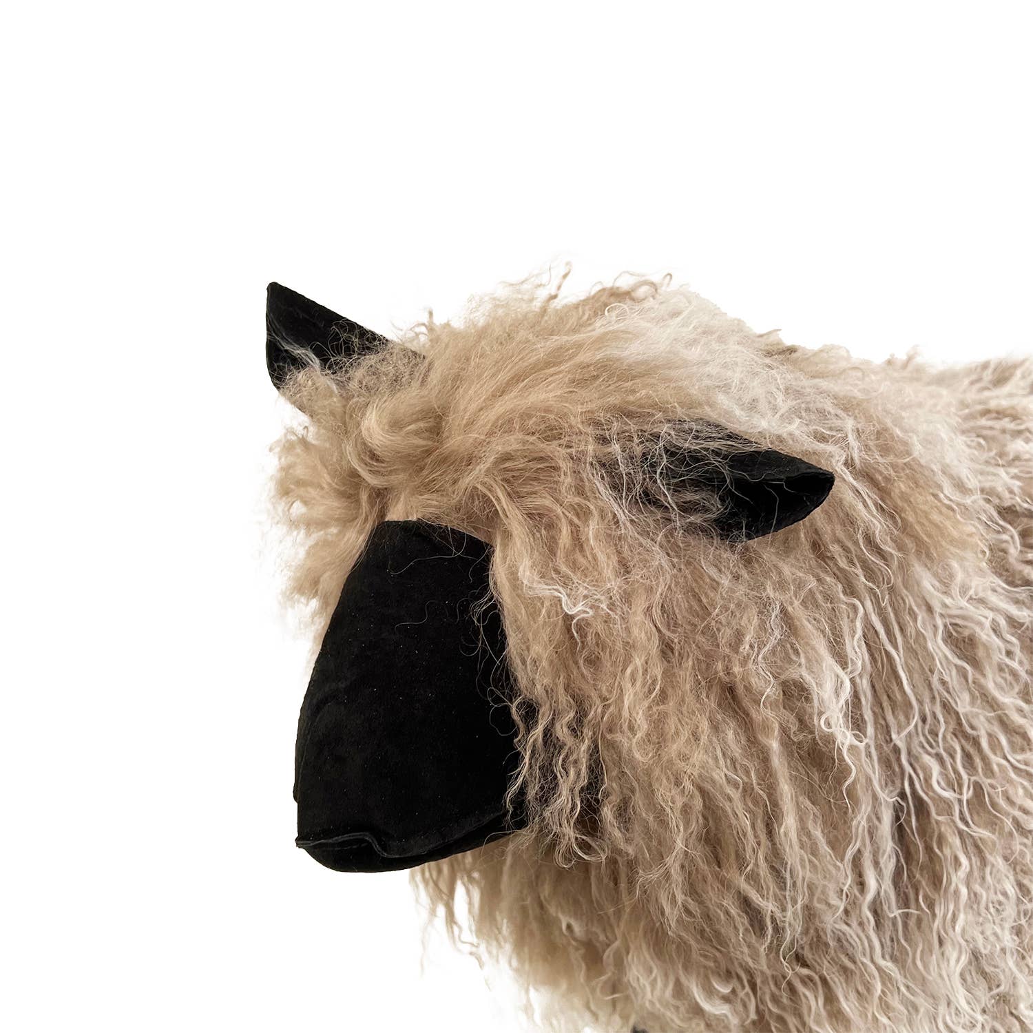 Decorative Tibetan Lamb Sheep - Taupe Tip