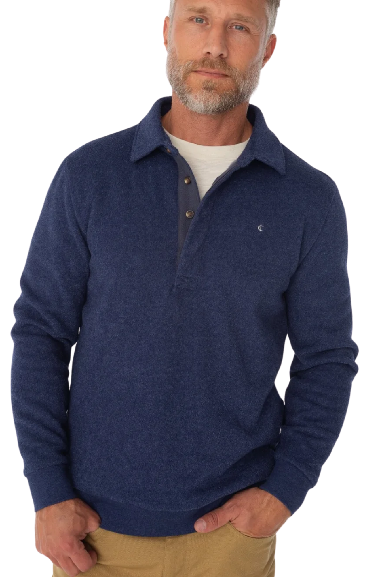 criquet-Terry-Fleece-Collared-Sweatshirt-navy