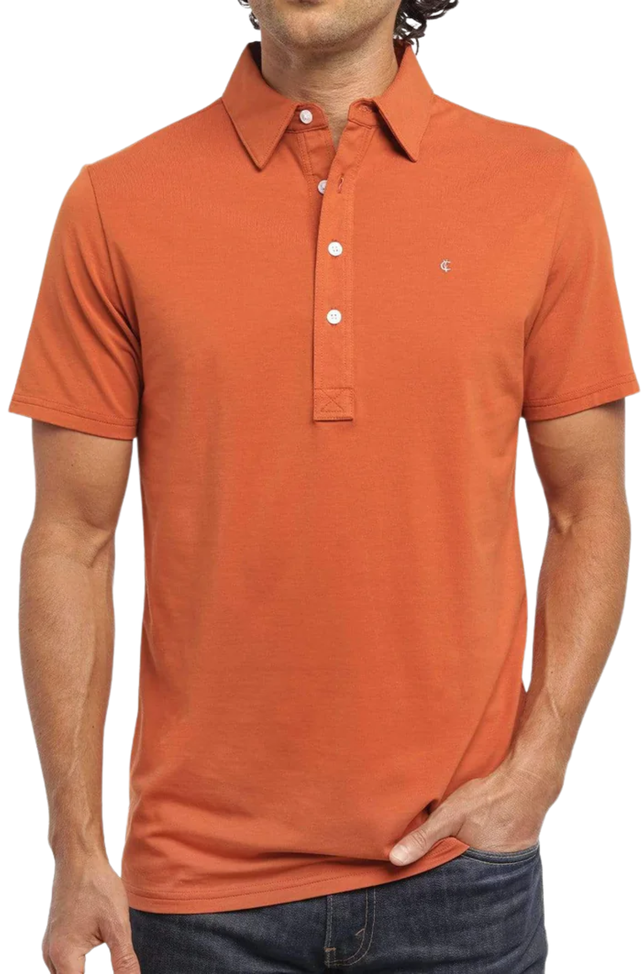 criquet-top-shelf-players-shirt-burnt-orange