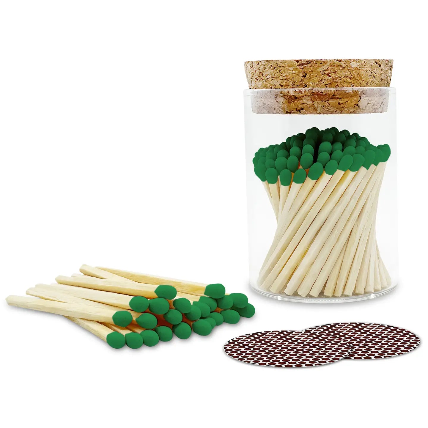 2" Matches in Cork Top Jar