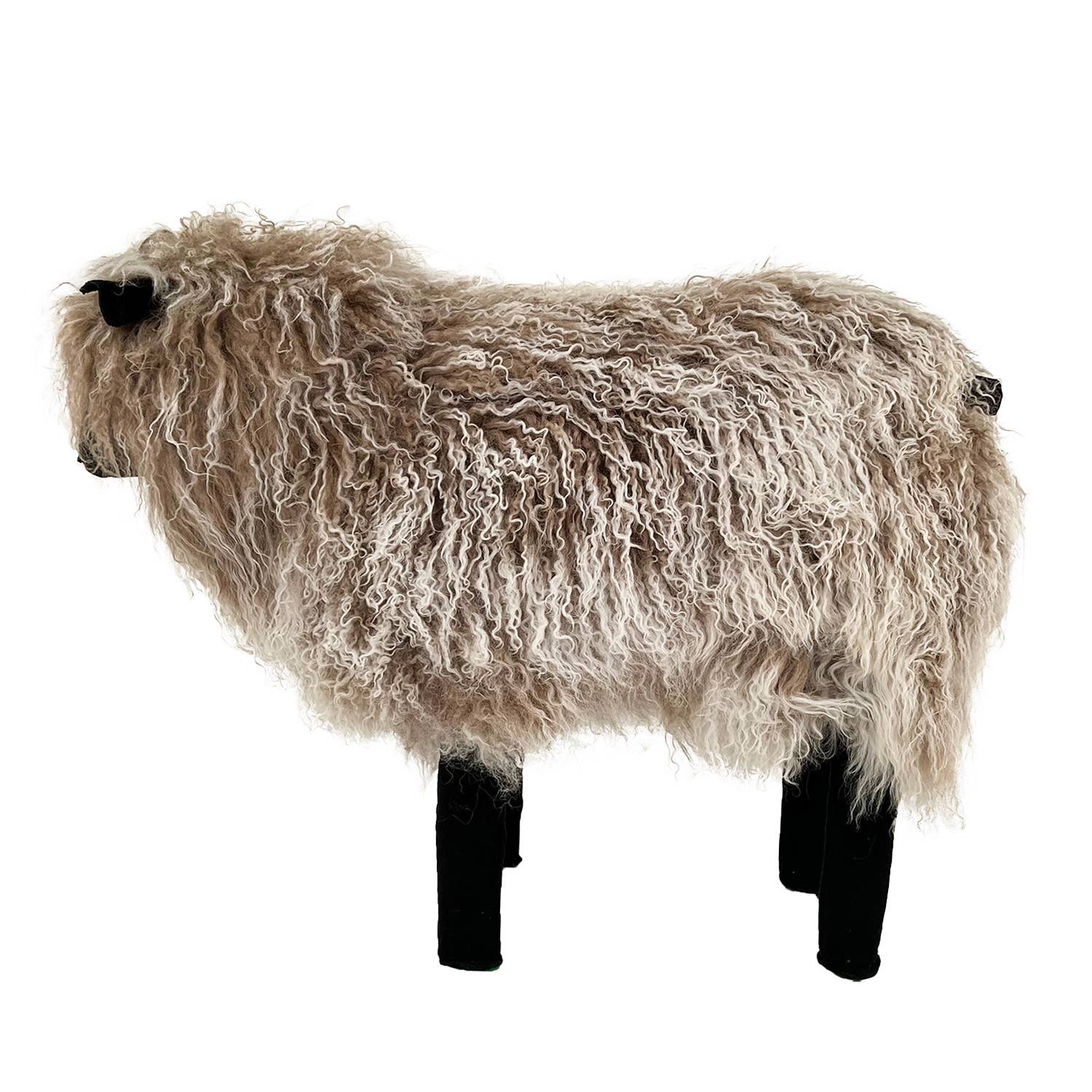 Decorative Tibetan Lamb Sheep - Taupe Tip