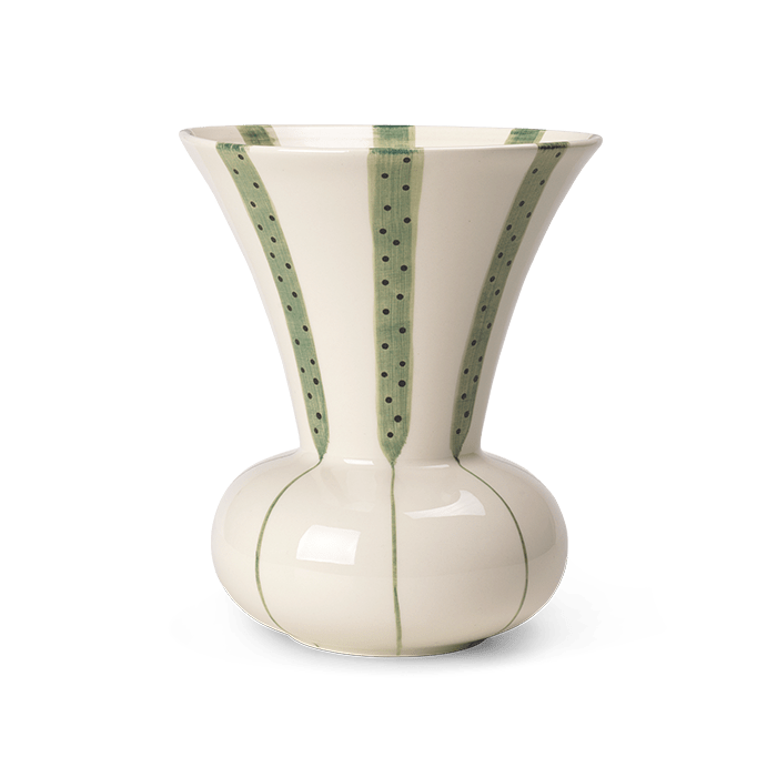 Kähler - Signature - 7.9" Ceramic Vase w/ Arrangement Plate