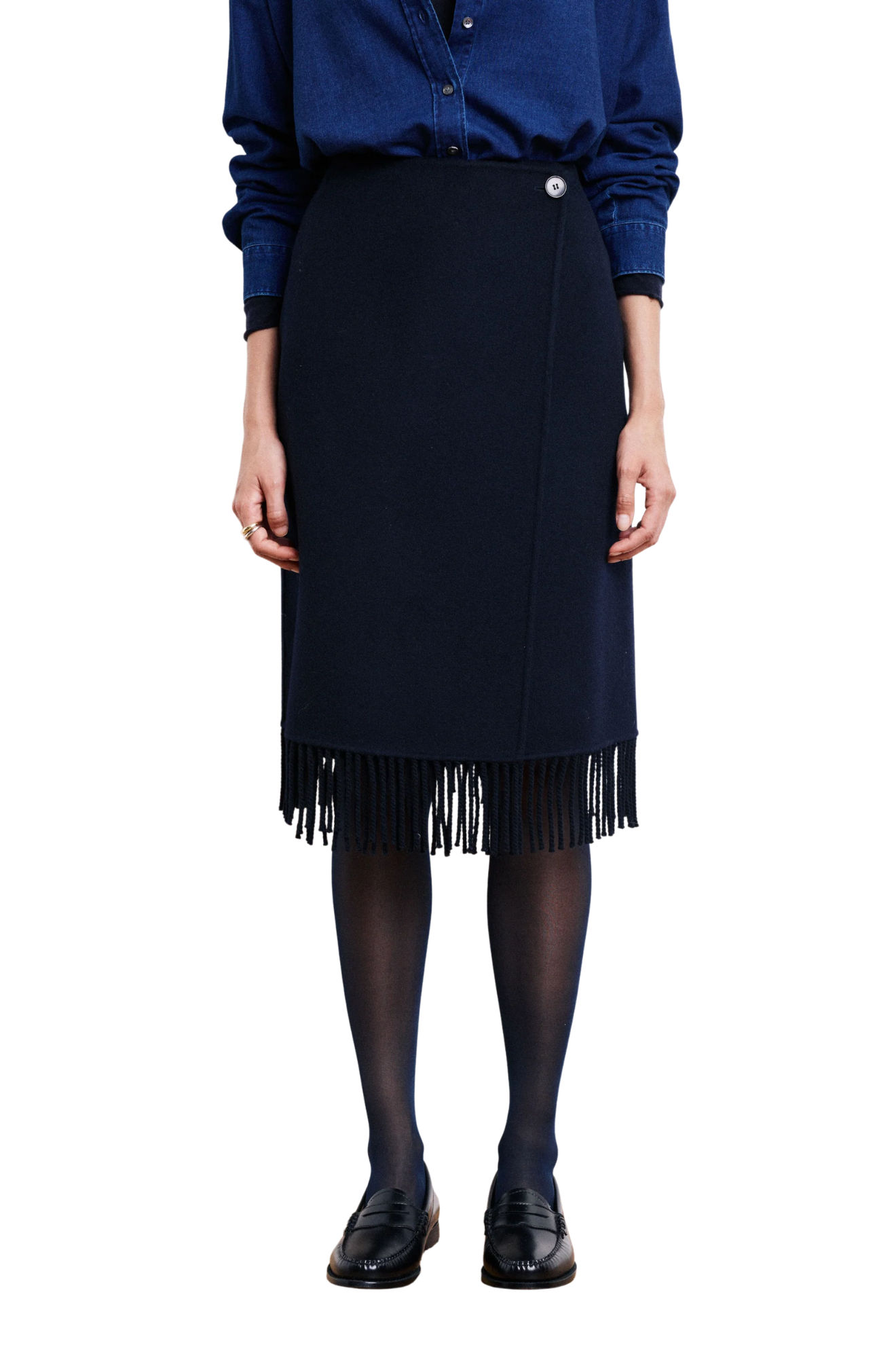 hartford-paris-woman-woven-skirt-jody-navy