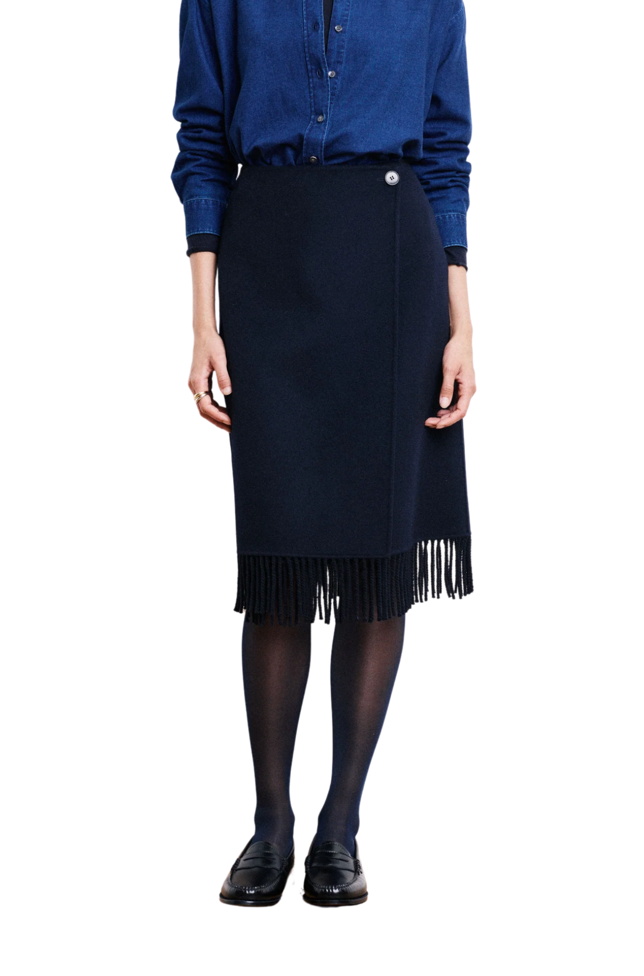 hartford-paris-woman-woven-skirt-jody-navy