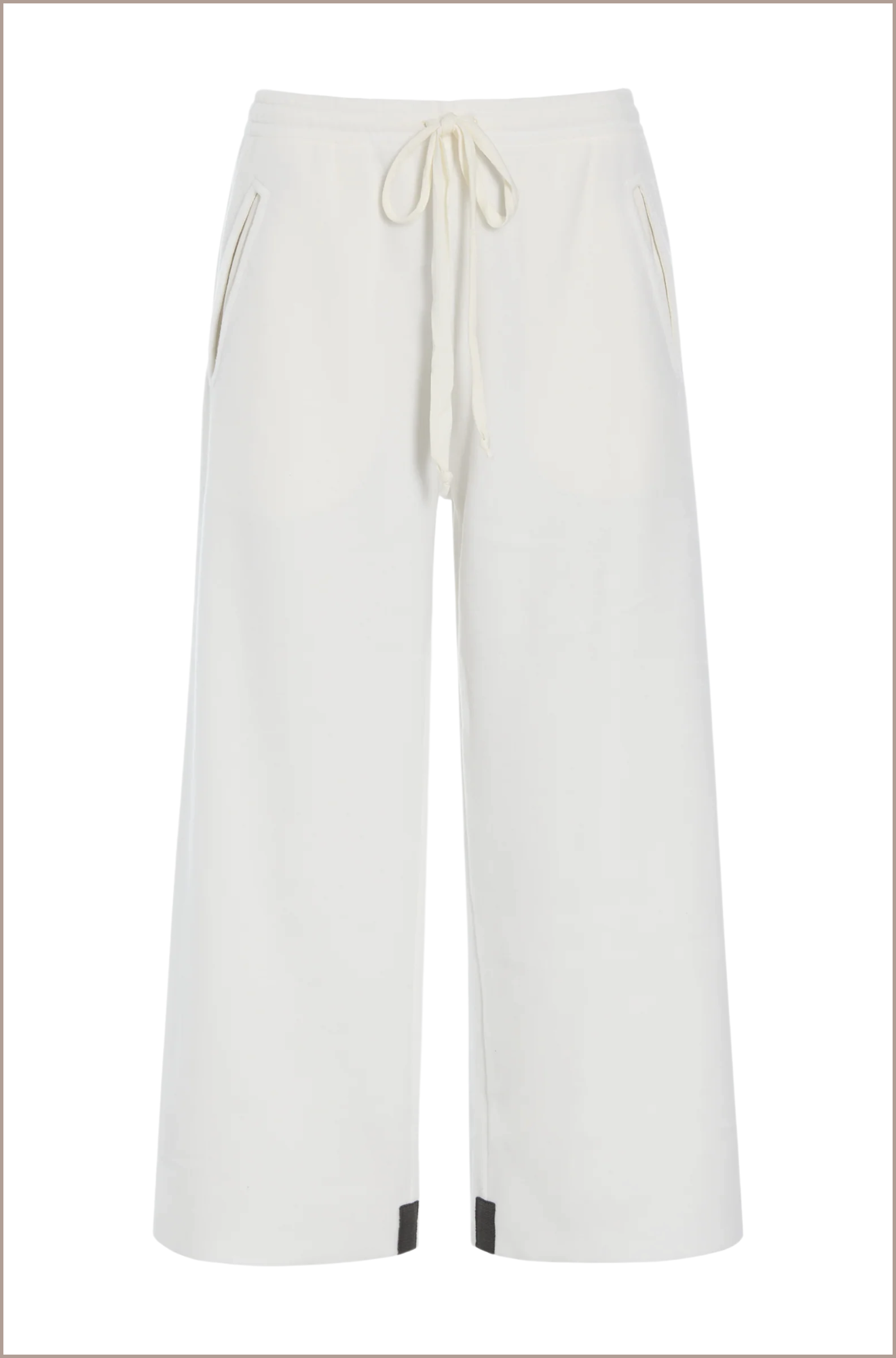 henriette-steffensen-fleece-white-flare-trousers-3_4-length