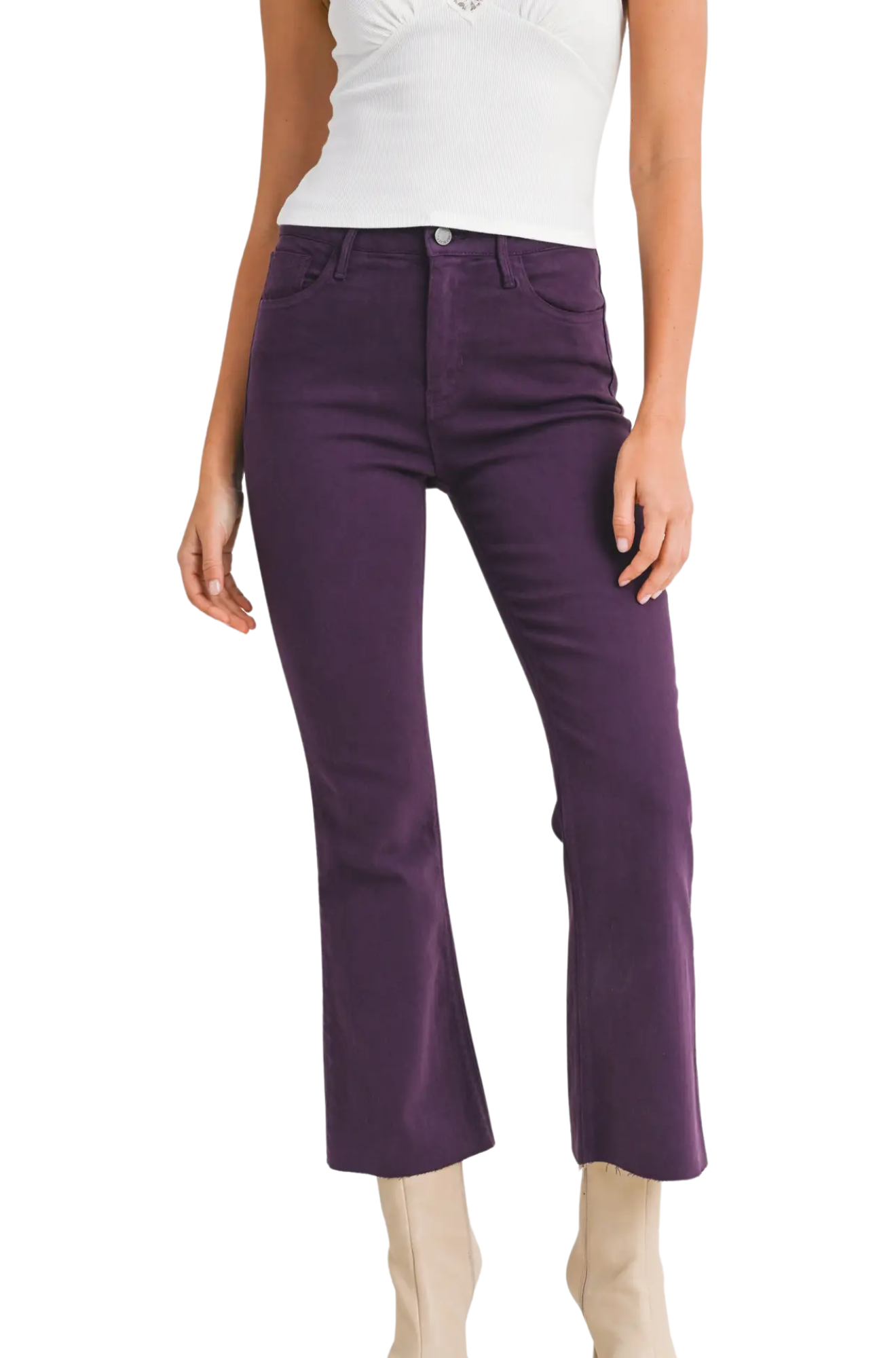 just-black-High-Rise-Tonal-Crop-Flare-purple