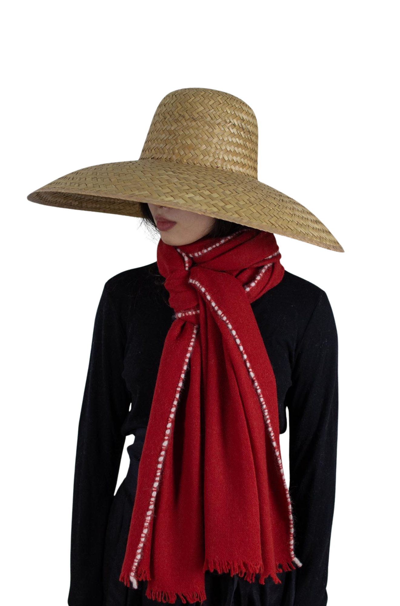 oats-&-rice-weaver-cashmere-scarf-red